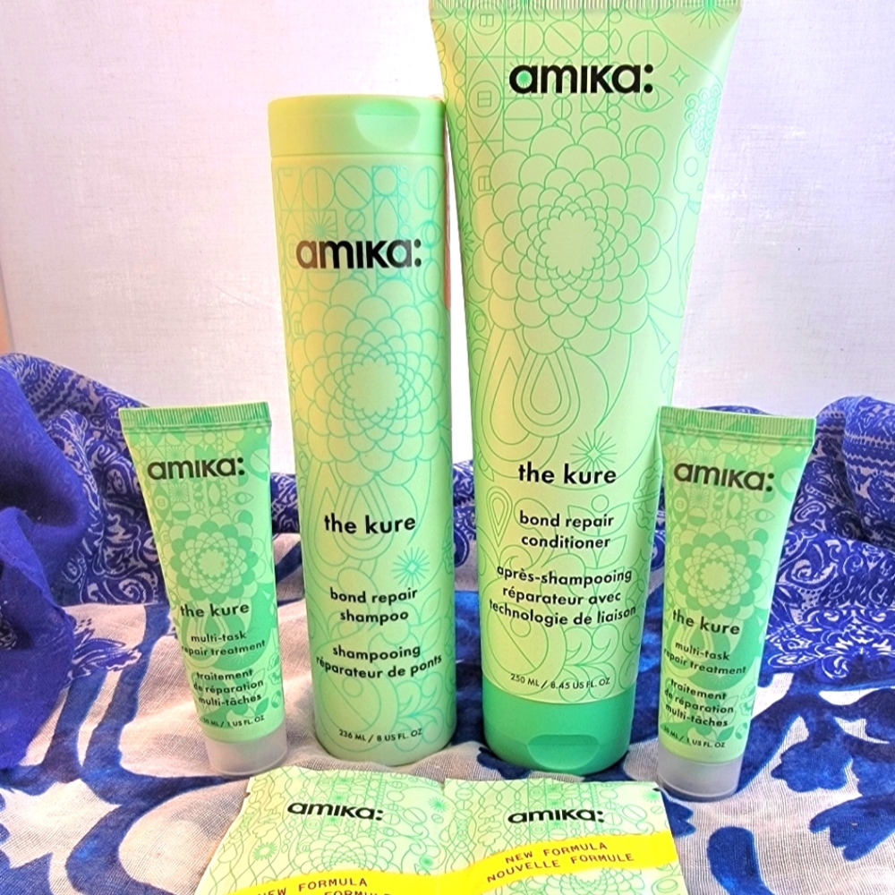 SOLD Amika The Kure Shampoo, Conditioner and Mask Haircare Bundle